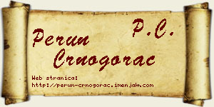 Perun Crnogorac vizit kartica